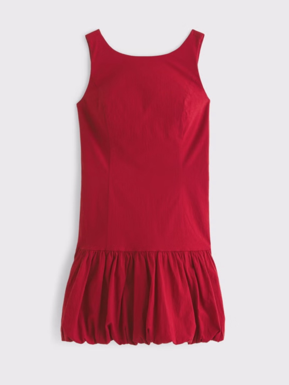 Abercrombie Sleeveless Red Bubble-Hem Dress
